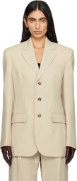 WARDROBE.NYC Beige Light Longline Blazer