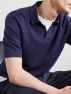 Zegna - Slim-Fit Cotton-Piqué Polo Shirt - Blue