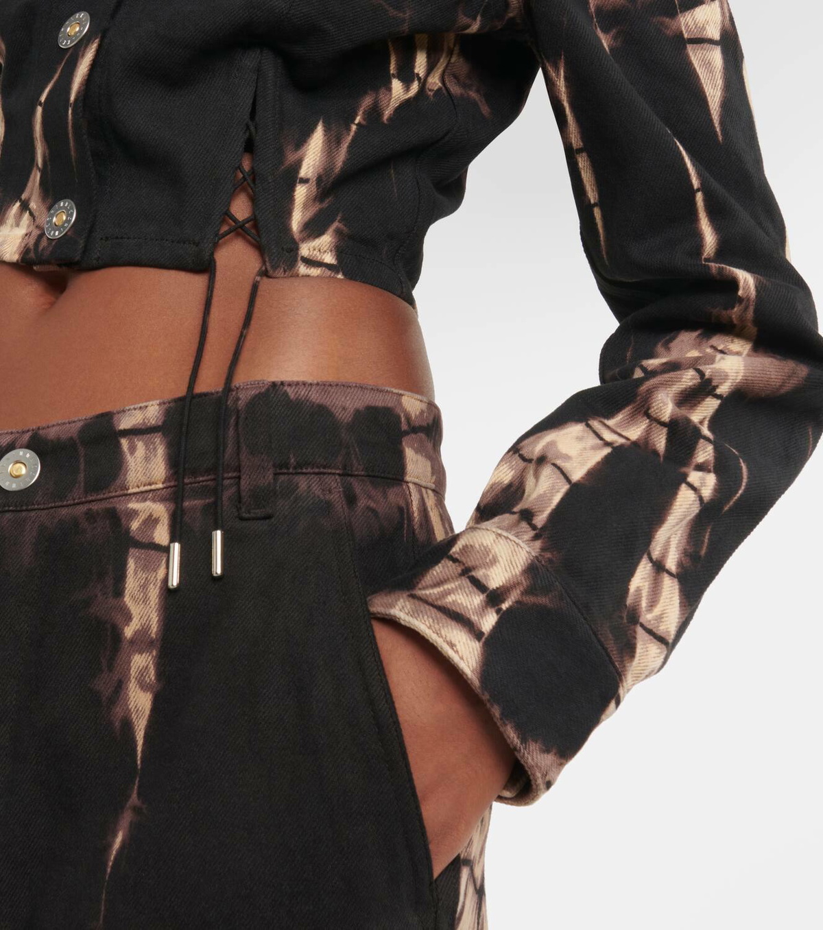 Dion Lee Tie-dye cropped denim jacket