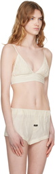 OPEN YY Beige Crinkled Bralette