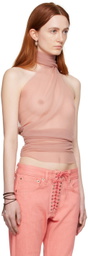 Ludovic de Saint Sernin Pink Halter Tank Top