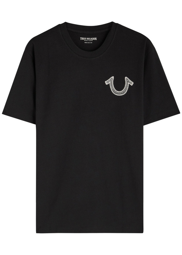 Photo: True Religion Skeleton Logo-embroidered Cotton T-shirt Black