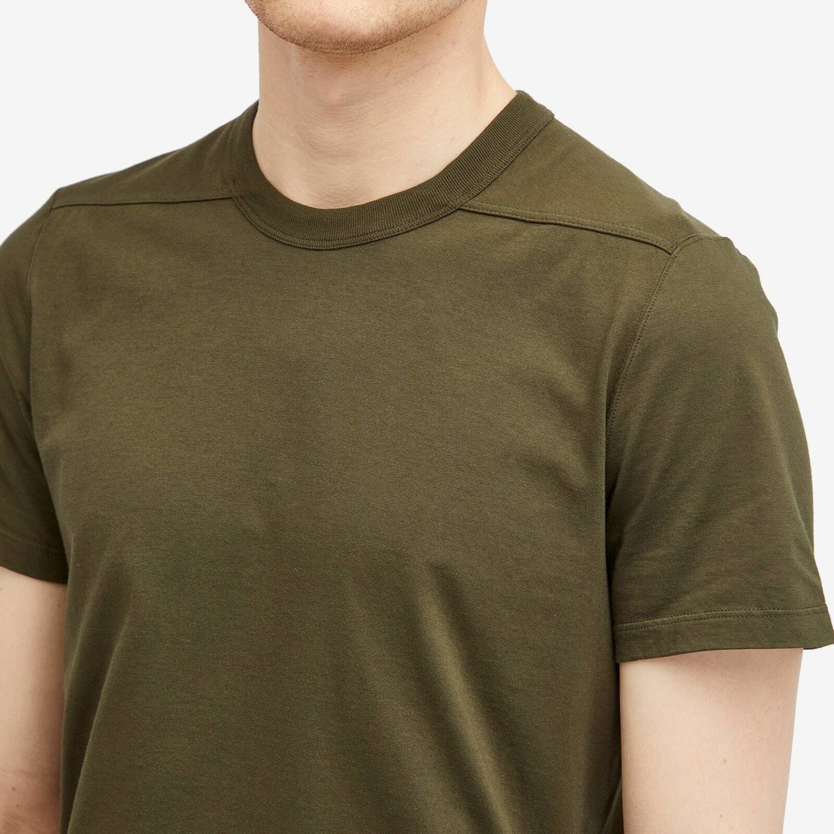 Rick Owens Men's Short Lightweight Level T-Shirt in Forest