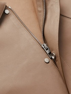 Loewe - Puzzle Logo-Debossed Leather Overshirt - Neutrals