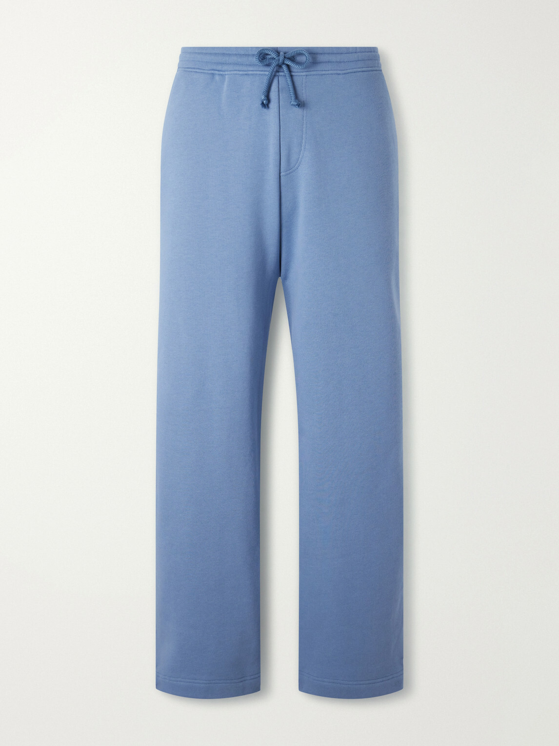 The Elder Statesman - Tapered Cotton-Jersey Drawstring Sweatpants - Blue