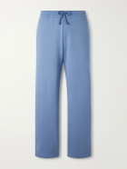 The Elder Statesman - Tapered Cotton-Jersey Drawstring Sweatpants - Blue
