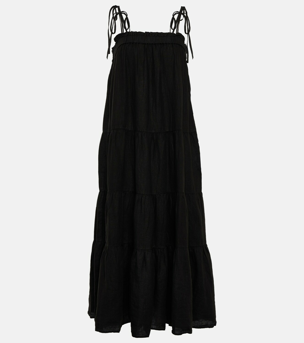 Velvet Charlie tiered linen maxi dress Velvet