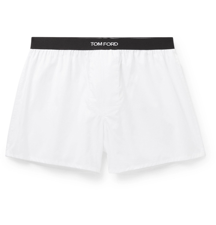 Photo: TOM FORD - Cotton Boxer Shorts - White