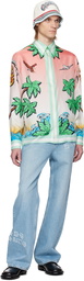Casablanca Multicolor 'Tennis Club' Silk Shirt