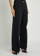 Courrèges Hammer Logo-embroidered Wide-leg Jeans Black
