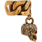 Alexander McQueen Gold Chain and Skull Ear Cuff