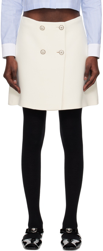Photo: Versace White Wrap Miniskirt