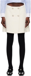 Versace White Wrap Miniskirt