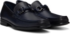Ferragamo Navy Alain Loafers