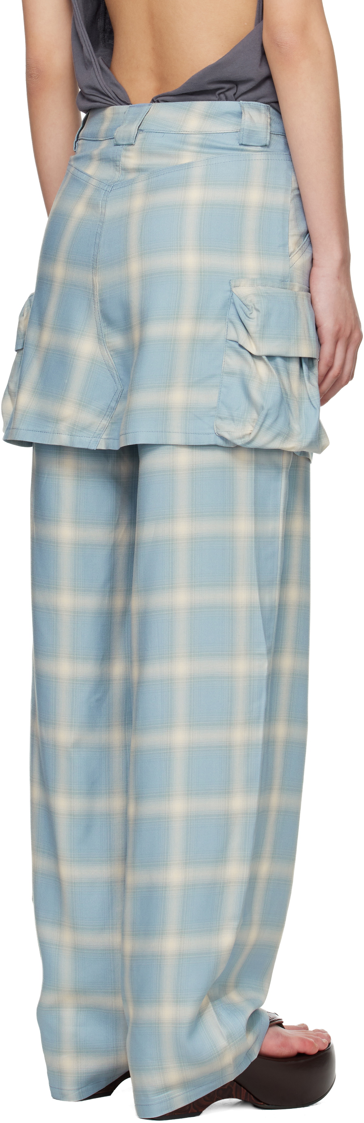 Collina Strada Blue Flannel Cargo Skirtpant