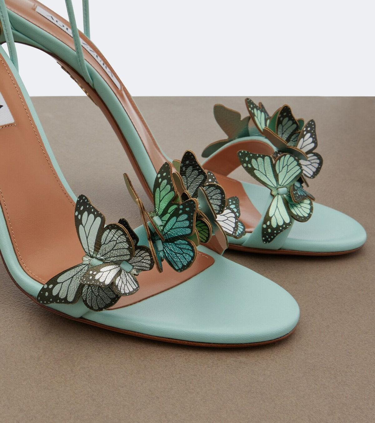 Aquazzura Papillon appliqué leather sandals