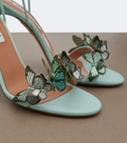 Aquazzura Papillon appliqué leather sandals