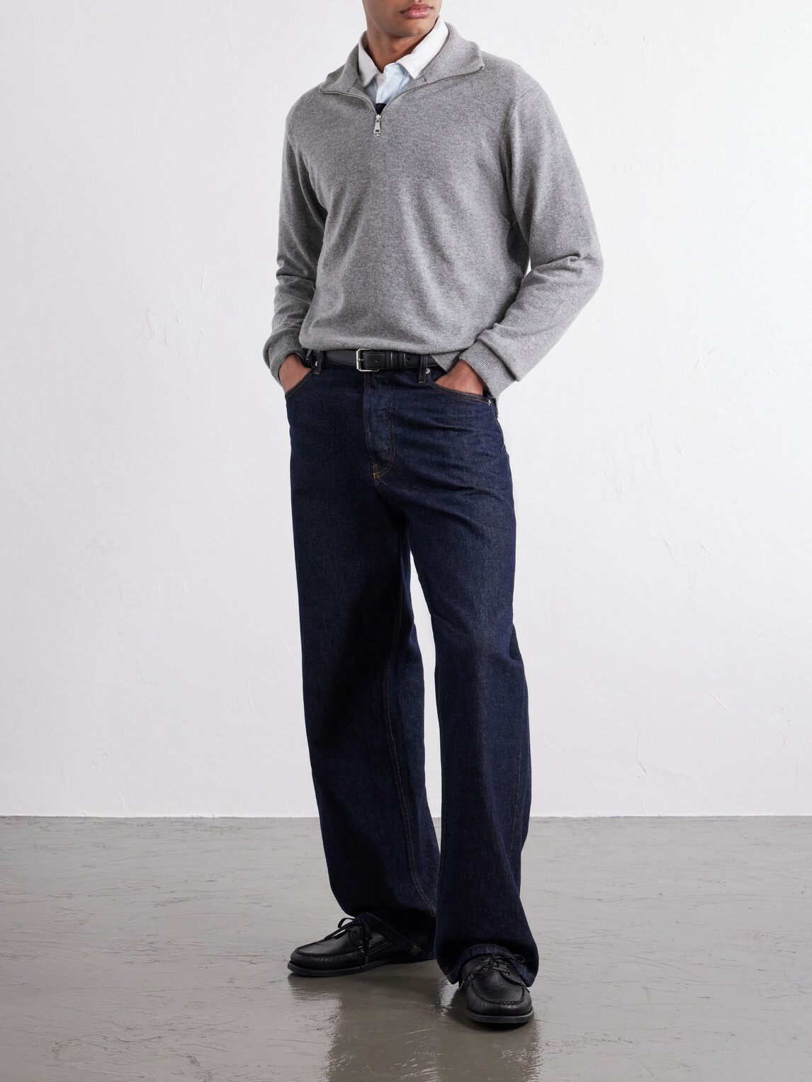Begg & Co - Heriot Half-Zip Cashmere Sweater - Gray