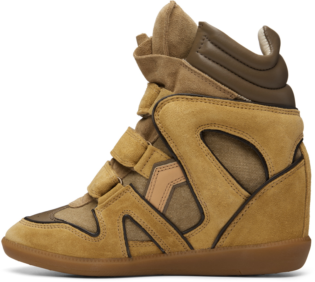 Isabel Marant Khaki & Tan Bekett Sneakers