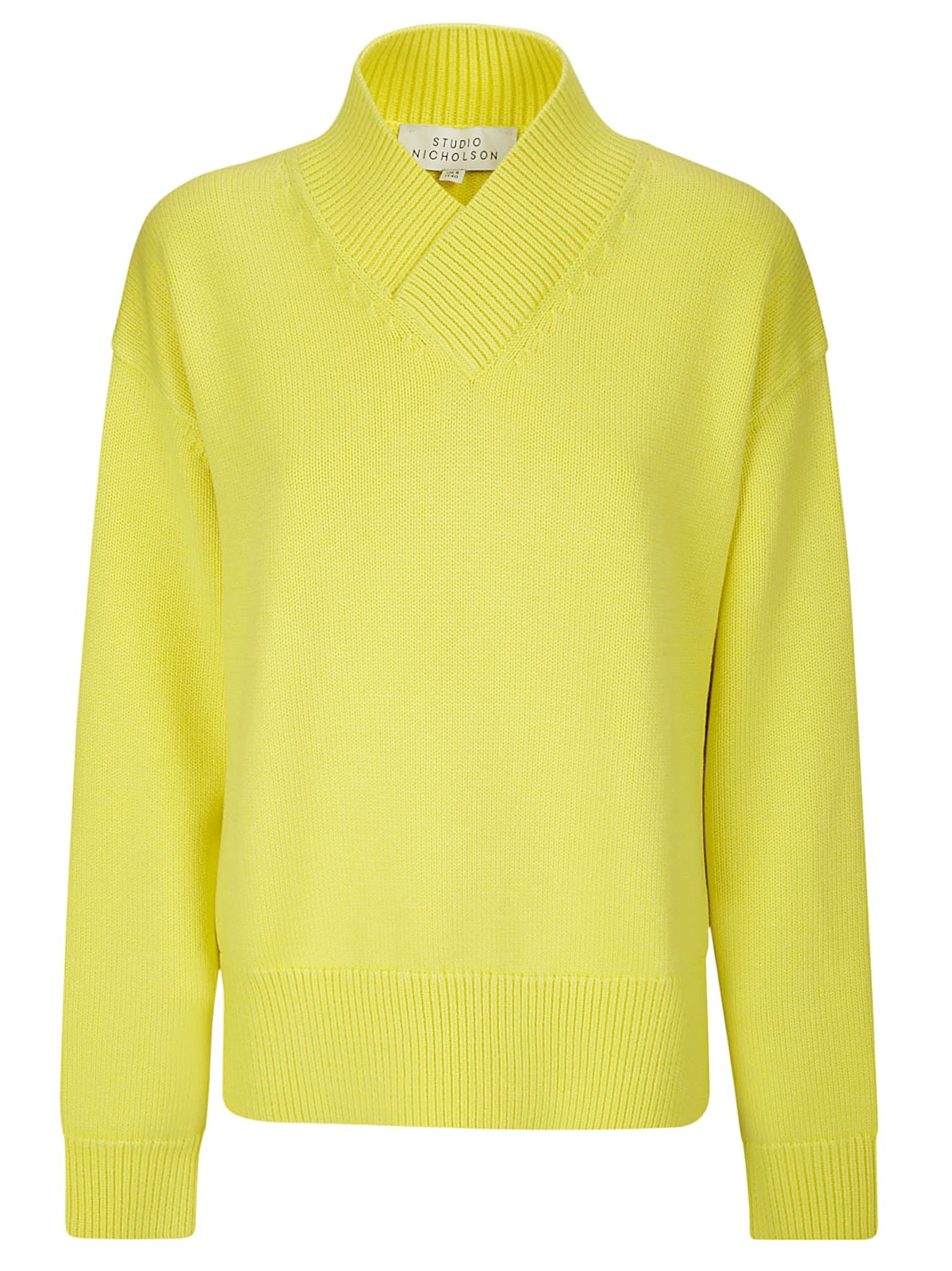 Studio Nicholson Navy Kelvin V-Neck Sweater Studio Nicholson