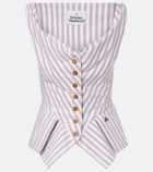 Vivienne Westwood Monday striped cotton top