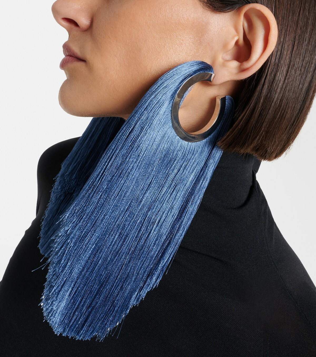 Alaïa Fringed hoop earrings