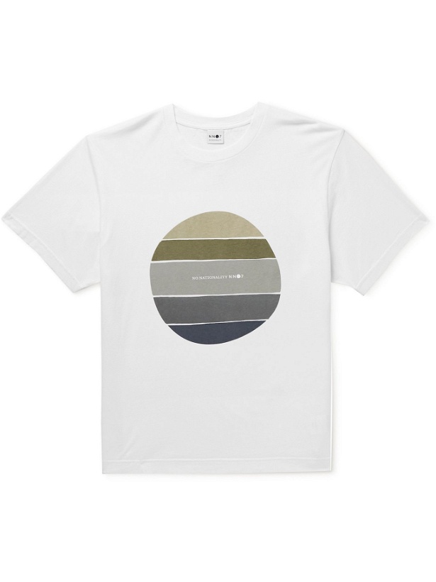 Photo: NN07 - Dylan Logo-Print Cotton-Jersey T-Shirt - White
