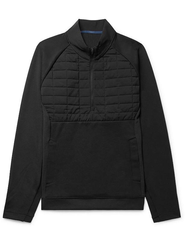 Photo: adidas Golf - Frostguard Quilted Recycled Primegreen Half-Zip Golf Jacket - Black