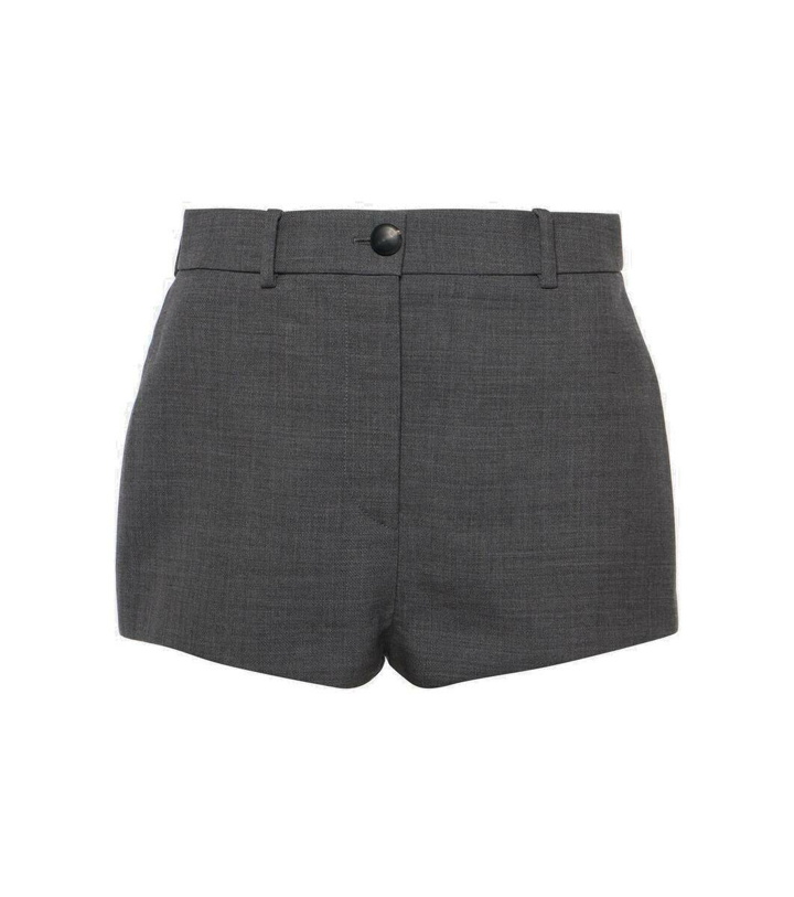 Photo: Ferragamo High-rise wool gabardine shorts