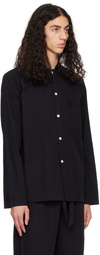 Tekla Black Pocket Pyjama Shirt