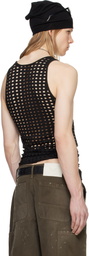 Alexander Digenova Black Laser Cut Tank top