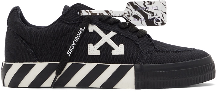 Photo: Off-White Black Canvas Vulcanized Sneakers