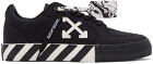 Off-White Black Canvas Vulcanized Sneakers