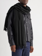 A.P.C. - Alix Fringed Logo-Embroidered Virgin Wool Scarf