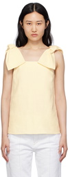 Chloé Off-White Bow Tank Top