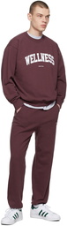 Sporty & Rich Burgundy Classic Logo Lounge Pants