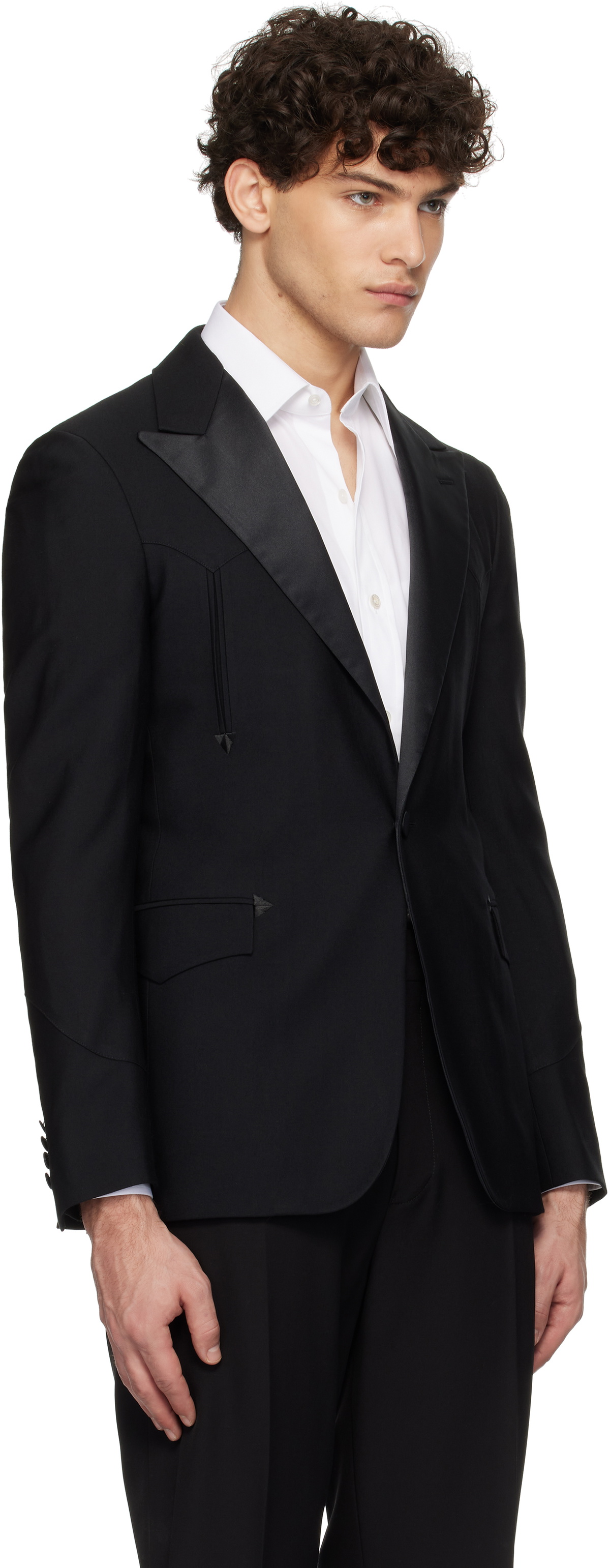 RRL Black Wool Western Tuxedo Blazer RRL RRL Black Wool Western Tuxedo Blazer RRL