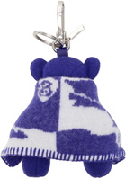 Burberry Silver & Bue Thomas Bear Keychain