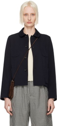 Comme des Garçons Girl Navy Peter Pan Collar Jacket