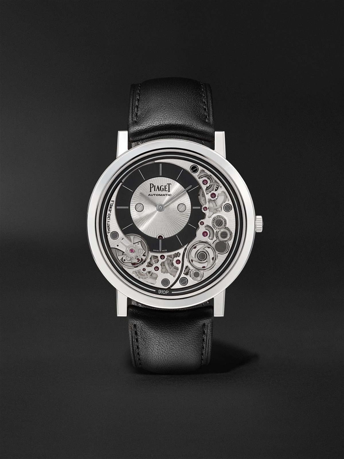 Photo: PIAGET - Altiplano Ultimate Automatic 41mm 18-Karat White Gold and Leather Watch, Ref. No. G0B43121