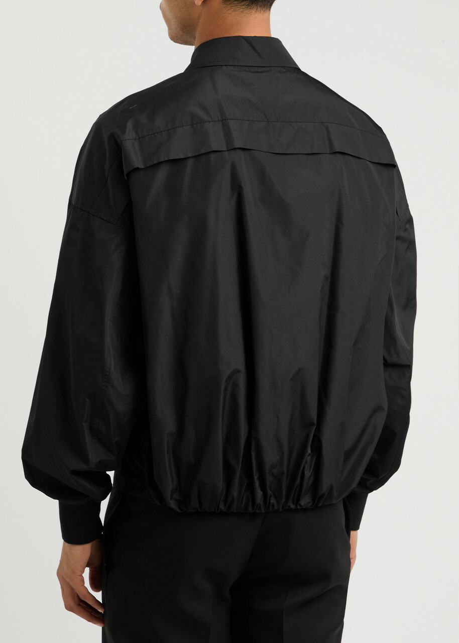 Alexander Mcqueen Logo-embroidered Shell Jacket Black Alexander