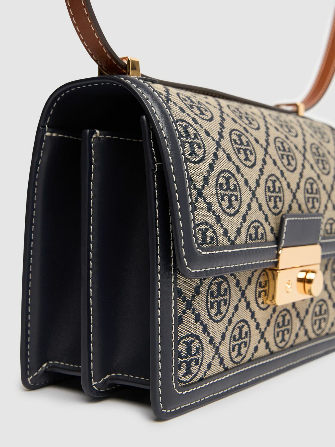 TORY BURCH T Monogram Canvas Shoulder Bag