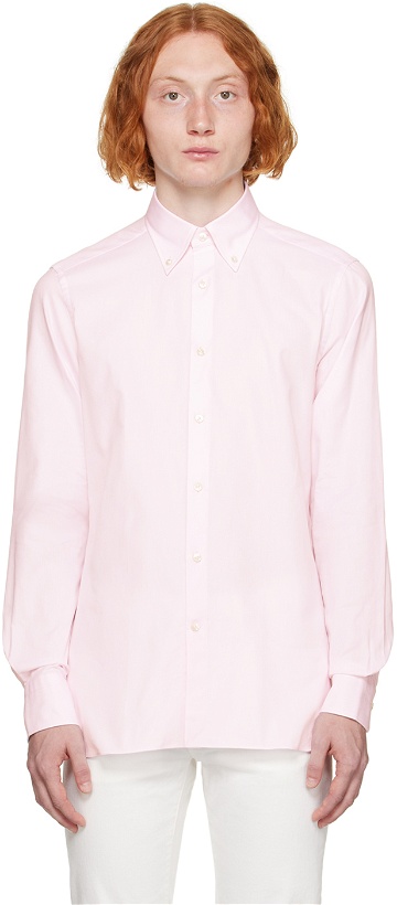 Photo: ZEGNA Pink Button Up Shirt