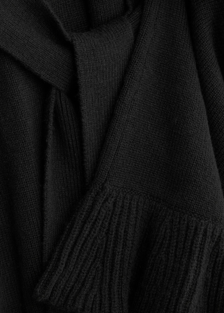 Paige Julita Belted Wool-blend Dress Black