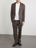 Saman Amel - Slim-Fit Wool, Silk and Linen-Blend Suit Jacket - Gray