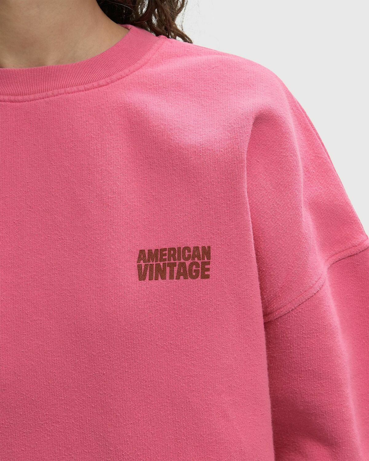 American Vintage PLIZZY pink Womens Sweatshirt