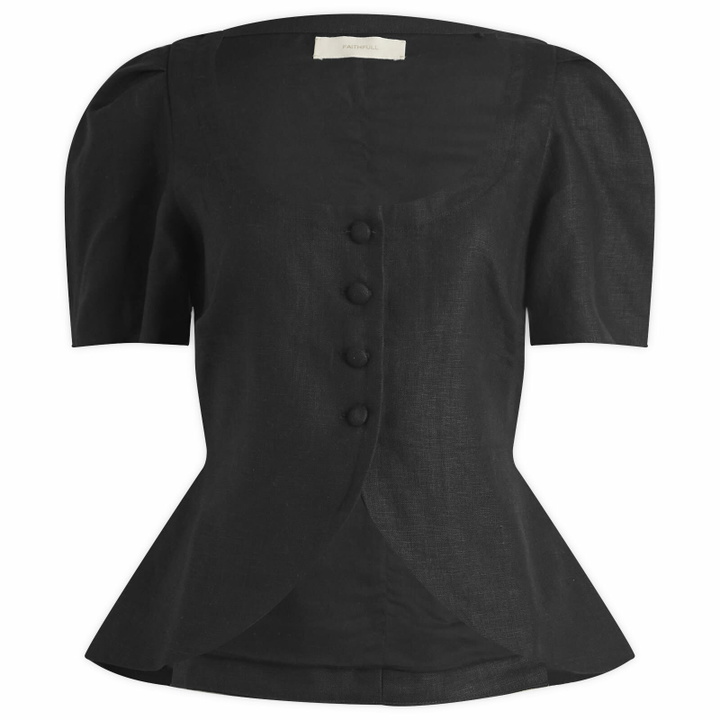 Photo: Faithfull The Brand Women's Emma Linen Vest in Black