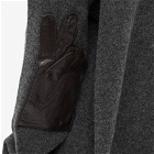 Raf Simons Men's Oversized Turtle Neck Knit in Dark Grey