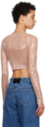 Alexander Wang Pink Sequin Cardigan