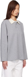 COOR Gray Multi-Stripe Pique Polo